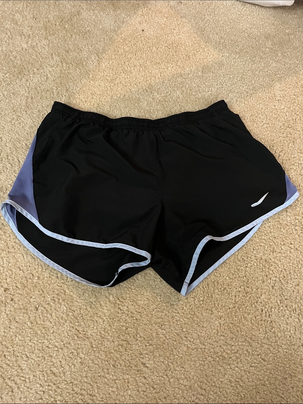 Nike Black Running Shorts with Light Purple Trim